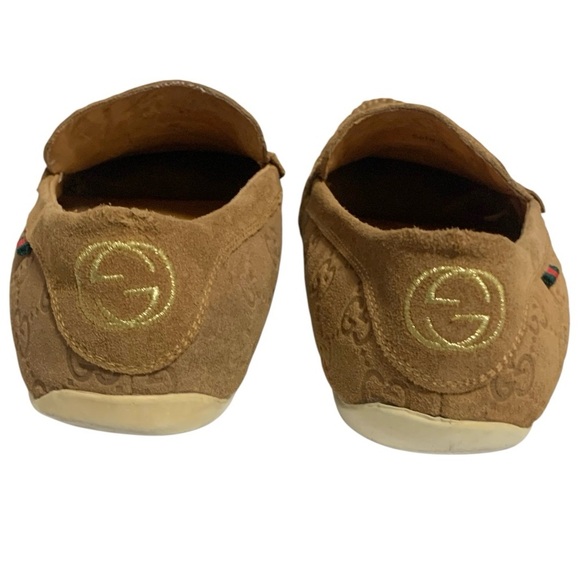 Gucci GG Monogram Guccissima Driving Loafers In Tan | Size EU 41 - Picture 6 of 16